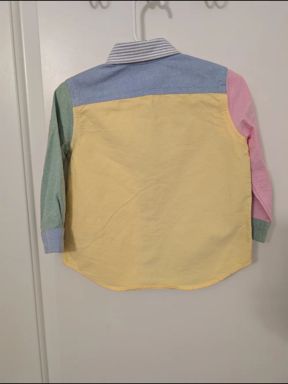 $ Ralph Lauren Pastel Colorblock Button-Down Shirt - Pink, Blue, Yellow, Green‎